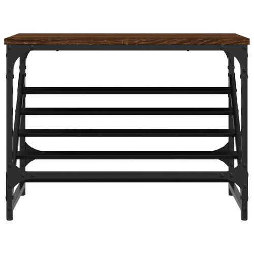 Skoreol 60x30x45 cm konstrueret træ brun egetræsfarve