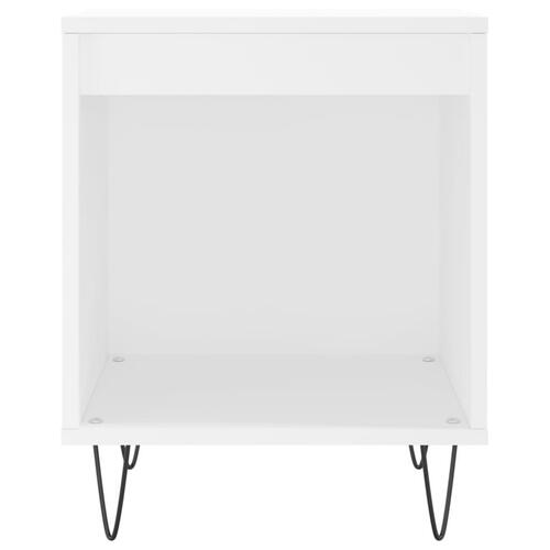 Sengeborde 2 stk. 40x35x50 cm konstrueret træ hvid