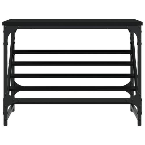 Skostativ 60x30x45 cm konstrueret træ sort