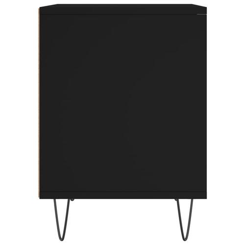 Sengebord 40x35x50 cm konstrueret træ sort