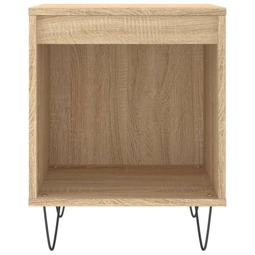 Sengeborde 2 stk. 40x35x50 cm konstrueret træ sonoma-eg