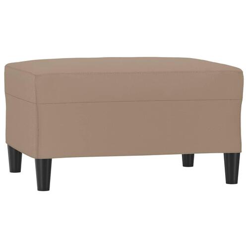 Fodskammel 70x55x41 cm kunstlæder cappuccinofarvet