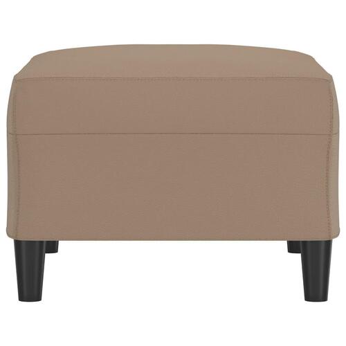 Fodskammel 70x55x41 cm kunstlæder cappuccinofarvet