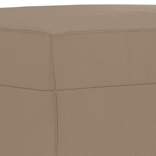 Fodskammel 70x55x41 cm kunstlæder cappuccinofarvet