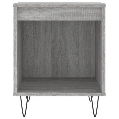 Sengebord 40x35x50 cm konstrueret træ grå sonoma-eg