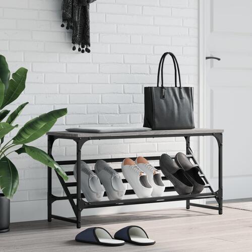 Skoreol 90x30x45 cm konstrueret træ grå sonoma-eg