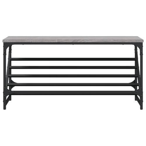 Skoreol 90x30x45 cm konstrueret træ grå sonoma-eg