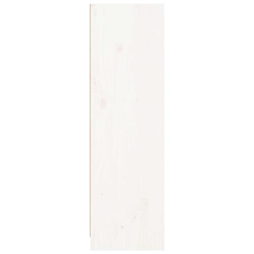 Bogreol 70x33x110 cm massivt fyrretræ hvid