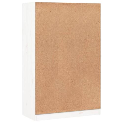 Bogreol 70x33x110 cm massivt fyrretræ hvid