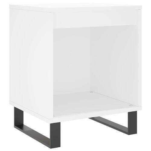 Sengeborde 2 stk. 40x35x50 cm konstrueret træ hvid