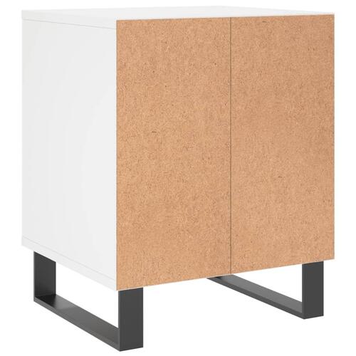 Sengeborde 2 stk. 40x35x50 cm konstrueret træ hvid