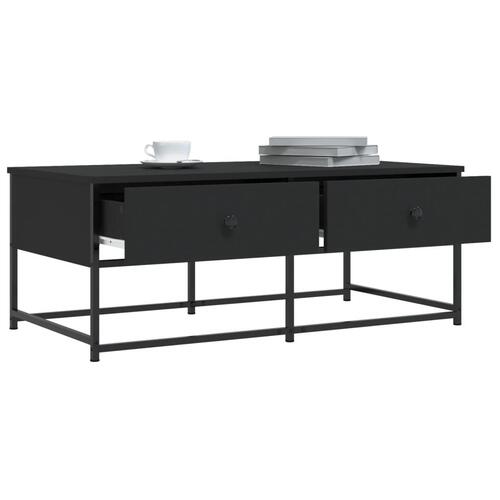 Sofabord 100x51x40 cm konstrueret træ sort