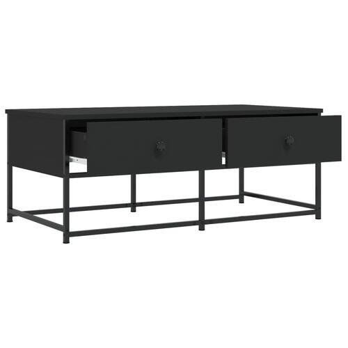 Sofabord 100x51x40 cm konstrueret træ sort