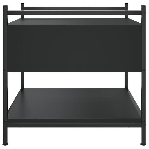 Sofabord 50x50x50 cm konstrueret træ sort