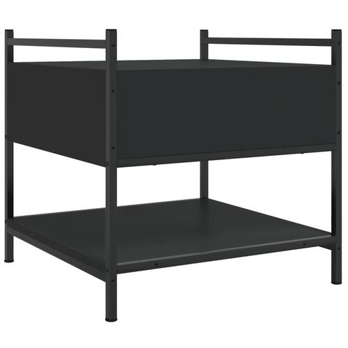Sofabord 50x50x50 cm konstrueret træ sort