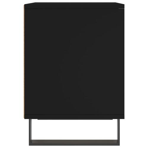 Sengeborde 2 stk. 40x35x50 cm konstrueret træ sort