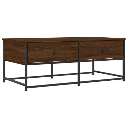 Sofabord 100x51x40 cm konstrueret træ brun egetræsfarve
