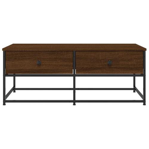 Sofabord 100x51x40 cm konstrueret træ brun egetræsfarve