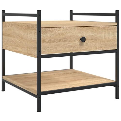 Sofabord 50x50x50 cm konstrueret træ sonoma egetræsfarve
