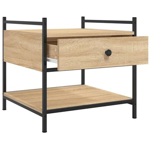 Sofabord 50x50x50 cm konstrueret træ sonoma egetræsfarve