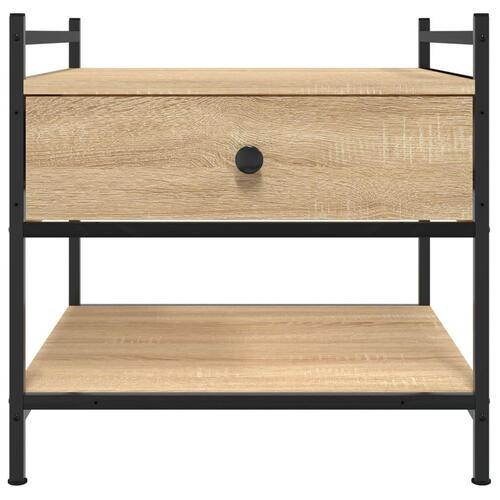 Sofabord 50x50x50 cm konstrueret træ sonoma egetræsfarve