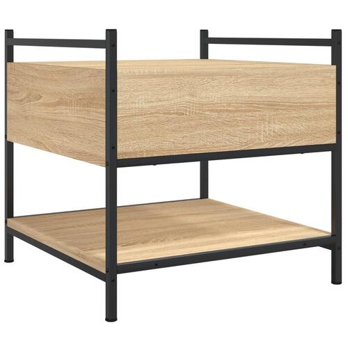 Sofabord 50x50x50 cm konstrueret træ sonoma egetræsfarve