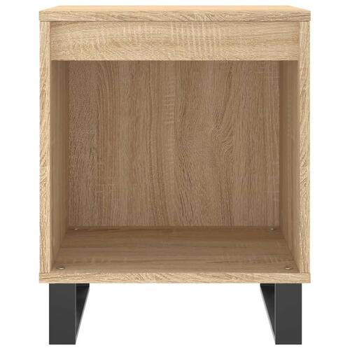 Sengeborde 2 stk. 40x35x50 cm konstrueret træ sonoma-eg