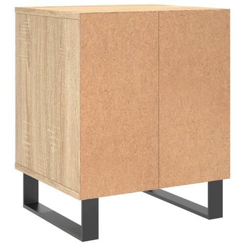 Sengeborde 2 stk. 40x35x50 cm konstrueret træ sonoma-eg