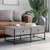Sofabord 100x51x40 cm konstrueret træ grå sonoma-eg