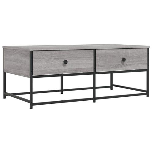 Sofabord 100x51x40 cm konstrueret træ grå sonoma-eg