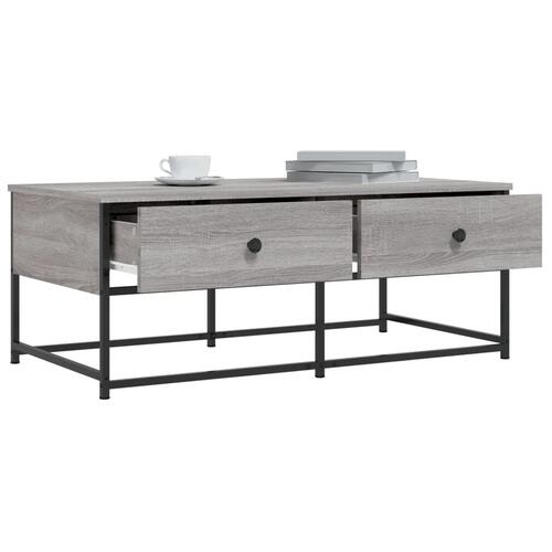 Sofabord 100x51x40 cm konstrueret træ grå sonoma-eg
