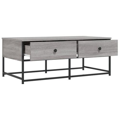 Sofabord 100x51x40 cm konstrueret træ grå sonoma-eg