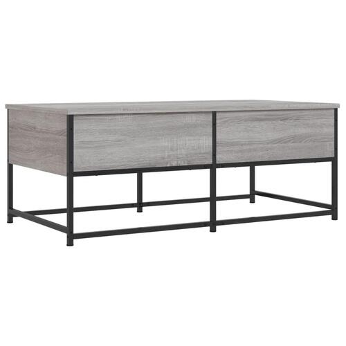 Sofabord 100x51x40 cm konstrueret træ grå sonoma-eg
