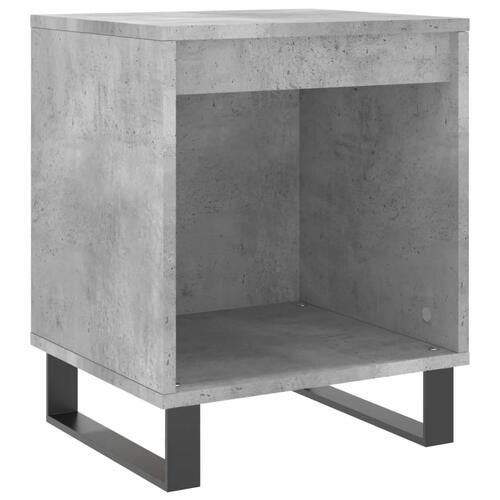 Sengeborde 2 stk. 40x35x50 cm konstrueret træ betongrå