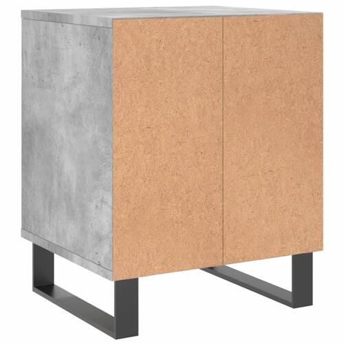 Sengeborde 2 stk. 40x35x50 cm konstrueret træ betongrå