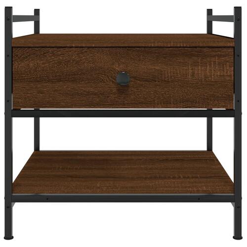 Sofabord 50x50x50 cm konstrueret træ brun egetræsfarve