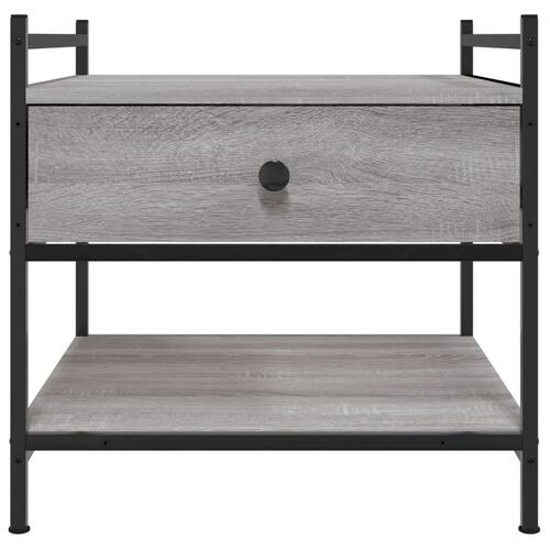 Sofabord 50x50x50 cm konstrueret træ grå sonoma-eg