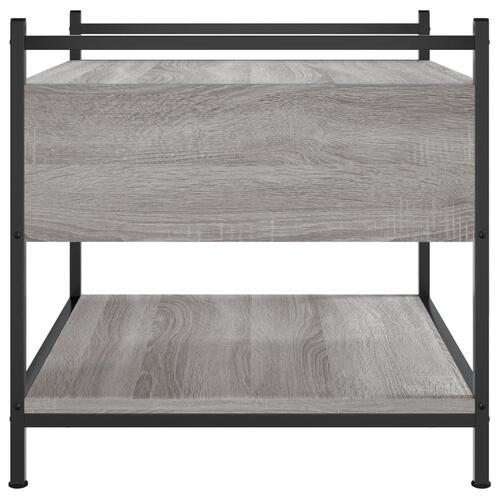 Sofabord 50x50x50 cm konstrueret træ grå sonoma-eg