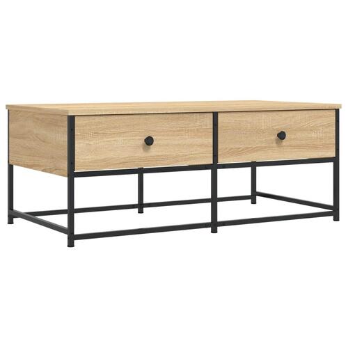 Sofabord 100x51x40 cm konstrueret træ sonoma-eg