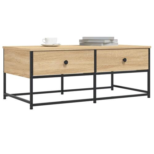 Sofabord 100x51x40 cm konstrueret træ sonoma-eg