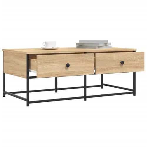 Sofabord 100x51x40 cm konstrueret træ sonoma-eg
