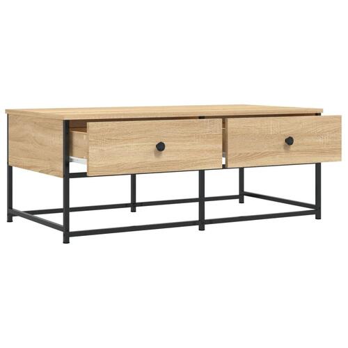 Sofabord 100x51x40 cm konstrueret træ sonoma-eg