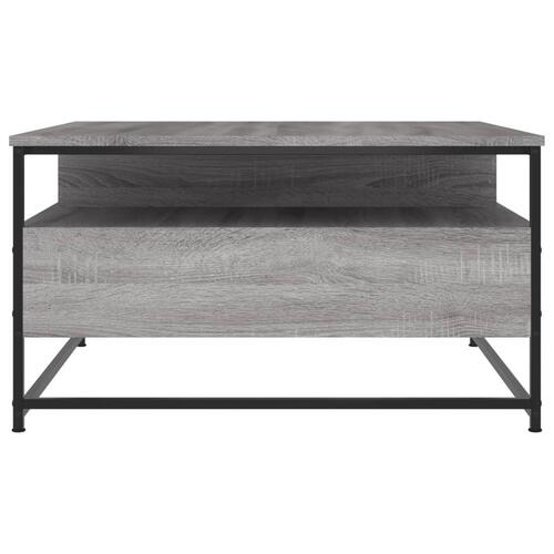 Sofabord 80x80x45 cm konstrueret træ grå sonoma-eg