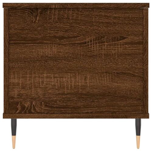 Sofabord 90x44,5x45 cm konstrueret træ brun egetræsfarve