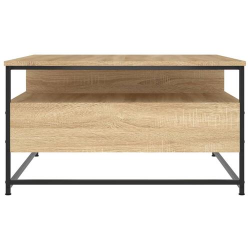 Sofabord 80x80x45 cm konstrueret træ sonoma-eg