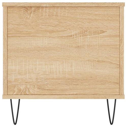 Sofabord 90x44,5x45 cm konstrueret træ sonoma-eg