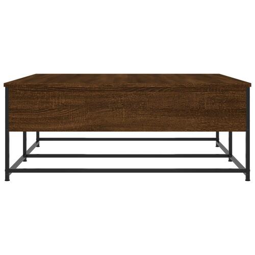 Sofabord 100x99x40 cm konstrueret træ brun egetræsfarve