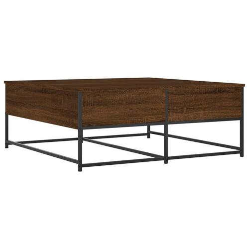 Sofabord 100x99x40 cm konstrueret træ brun egetræsfarve