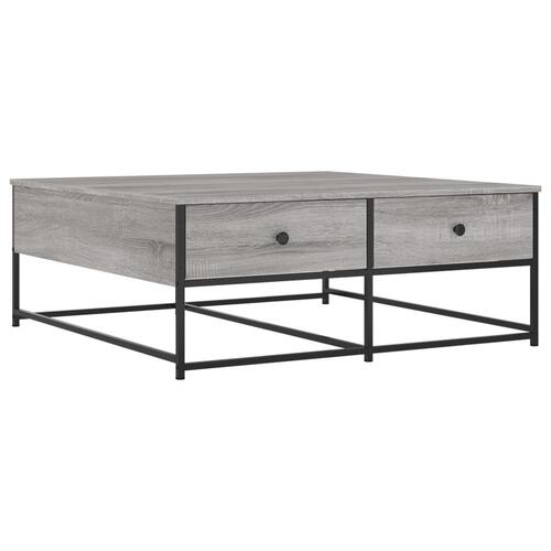 Sofabord 100x99x40 cm konstrueret træ grå sonoma-eg