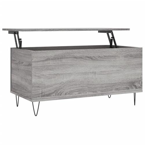 Sofabord 90x44,5x45 cm konstrueret træ sonoma-eg grå